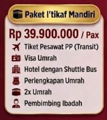 PAKET I'TIKAF MANDIRI